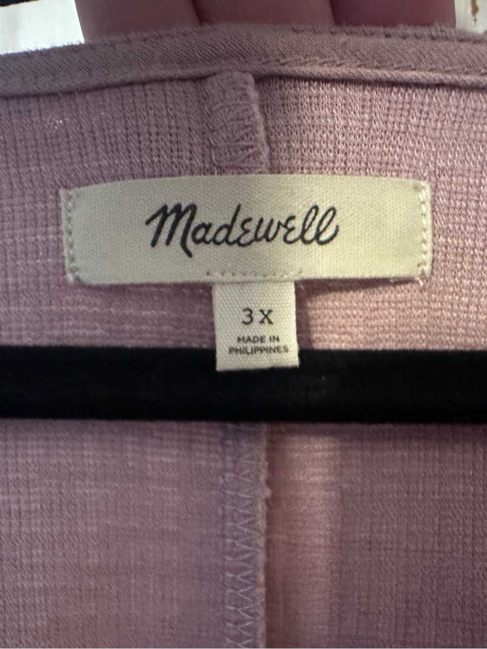 Madewell mauve faux wrap dress V-neck - Picture 3 of 5